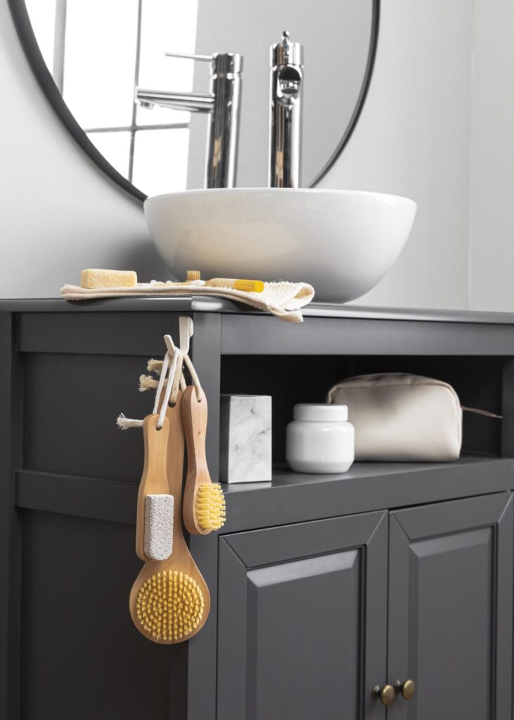Spa-inspired bathroom finishes and materials