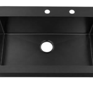 32" 19-Gauge Single Bowl Honeycomb Stainless Black Workstation Sink - Under Mount Kitchen Sink